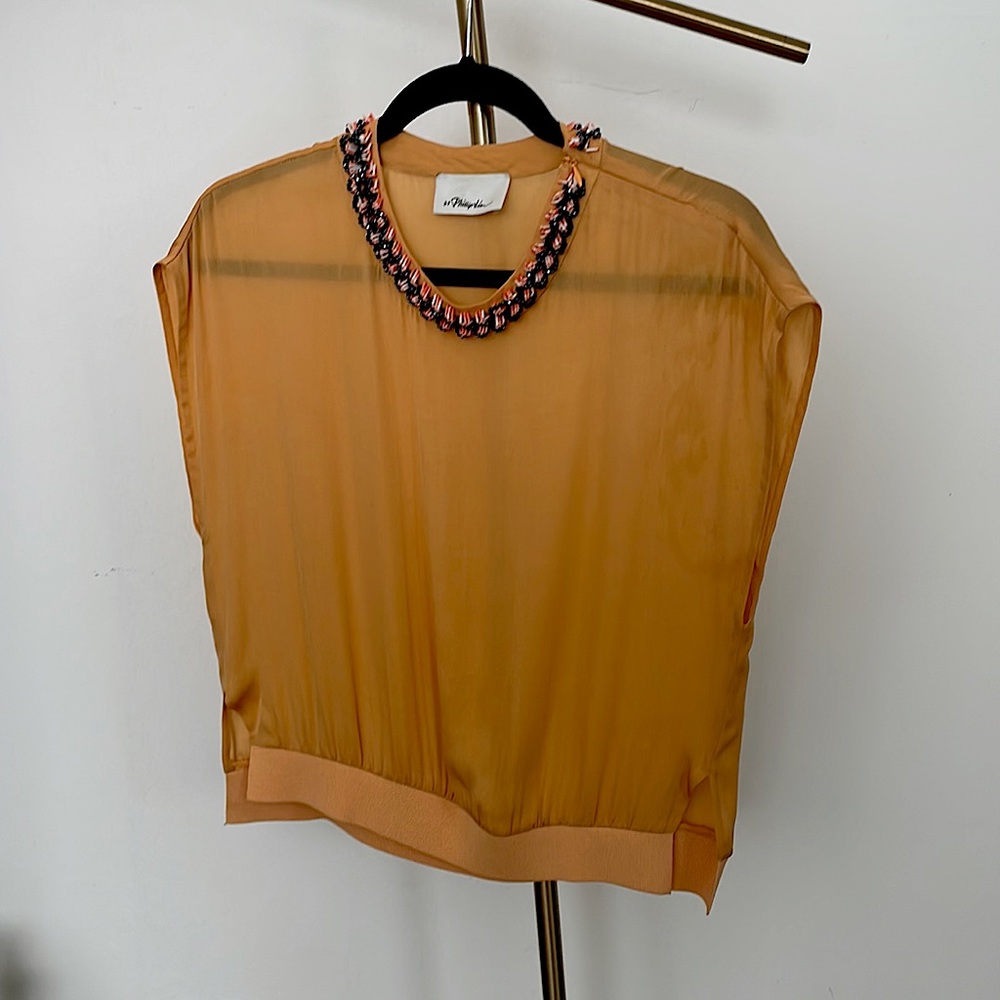 Beaded Silk Top